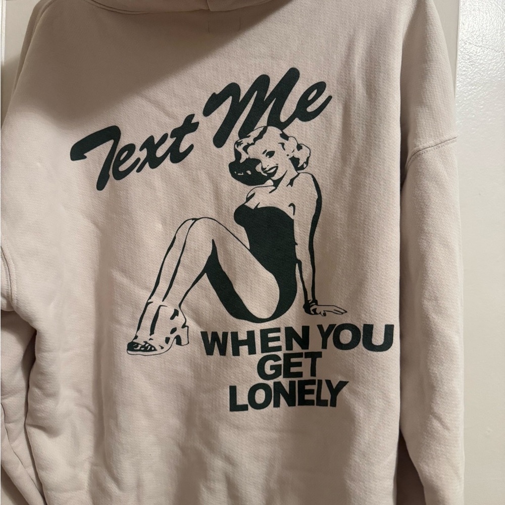Lonely Ghost text me when you get lonely hoodie - Picture 2 of 5